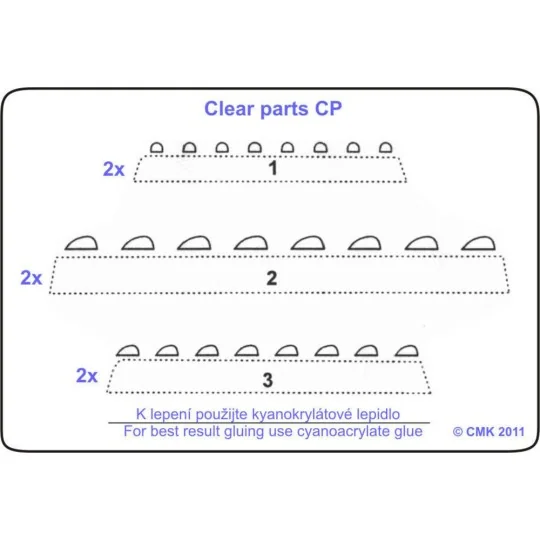 Navigation Lichter blau - CMK 129-013 Navigation Lichter blau - CMK 129-013