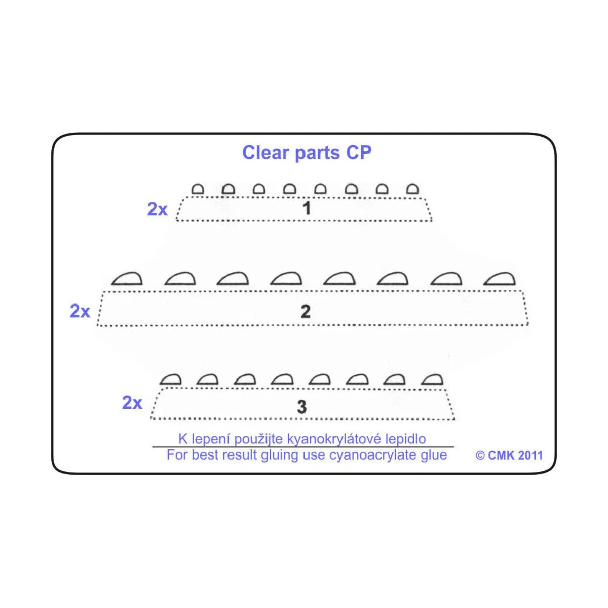 Navigation Lichter blau - CMK 129-013 Navigation Lichter blau - CMK 129-013