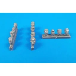 Universal Pilot Heads-with no head gear (12 pcs) - CMK 129-F32319