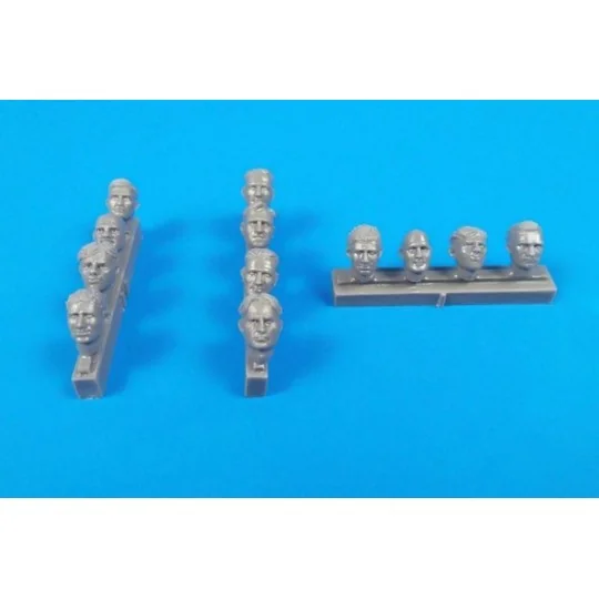 Universal Pilot Heads-with no head gear (12 pcs), 1/32 - CMK 129-F3...