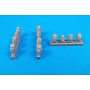 Universal Pilot Heads-with no head gear (12 pcs) - CMK 129-F32319