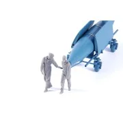 Luftwaffe Ground Crew Pulling V1 on Trolley, 1/32 - CMK 129-F32356 Luftwaffe Ground Crew Pulling V1 on Trolley, 1/32 - CMK 129-F32356