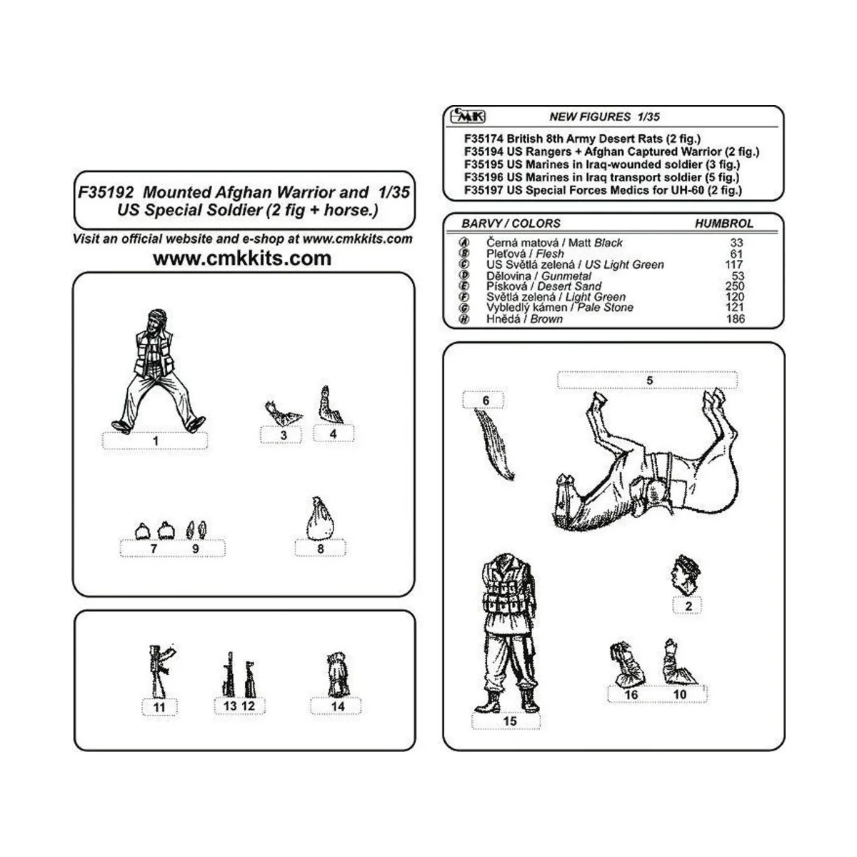 Mounted Afghan Warrior + US Special Warrior - CMK 129-F35192