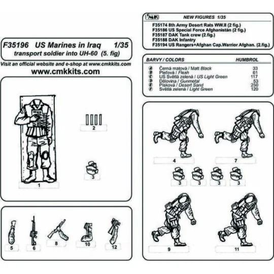US Marines in Iraq transports Soldier (5 Fig.), 1/35 - CMK 129-F35196