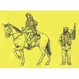 US Military Policman Mounted and Iraqi Civilians, 1/35 - CMK 129-F3...