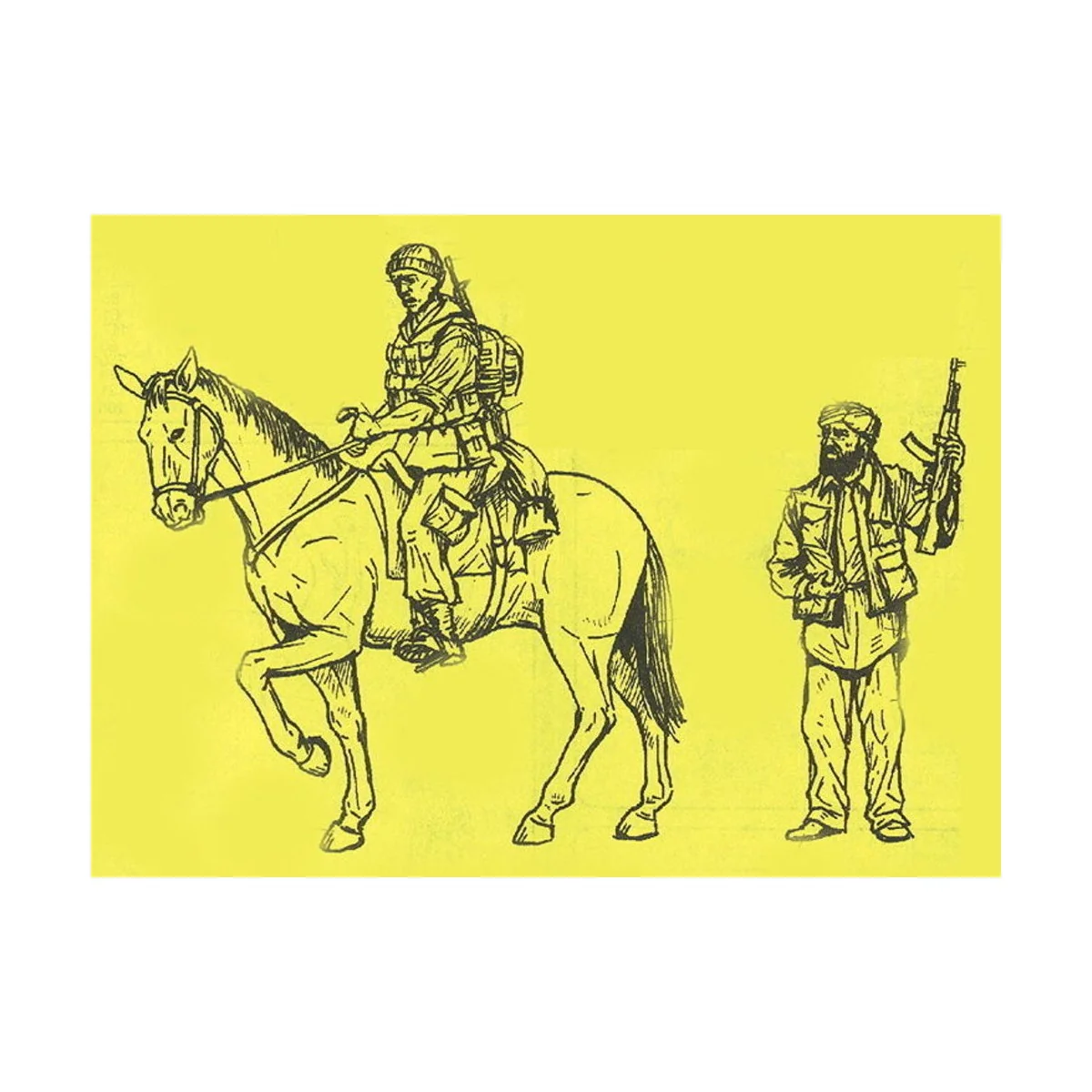 US Military Policman Mounted and Iraqi Civilians, 1/35 - CMK 129-F3...