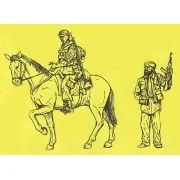 US Military Policman Mounted and Iraqi Civilians, 1/35 - CMK 129-F3...