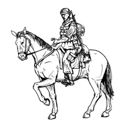 US mounted soldier in Afganistan (1 fig & horse) - CMK 129-F35208