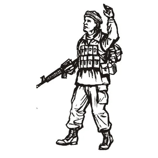 US special Forces soldier with gun (1fig - CMK 129-F35210