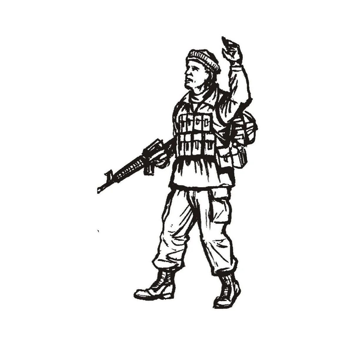 US special Forces soldier with gun (1fig - CMK 129-F35210