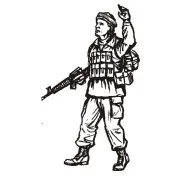 US special Forces soldier with gun (1fig - CMK 129-F35210