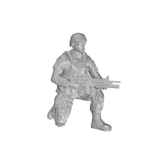 Kneeling Soldier (on right knee)US Army Infantry Squad 2nd Division... Kneeling Soldier (on right knee)US Army Infantry Squad 2nd Division...