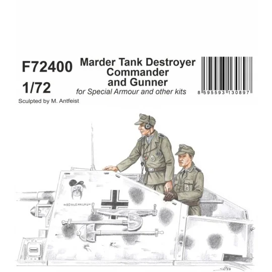 Marder Tank Destroyer Commander and Gunner 1/72 - CMK 129-F72400