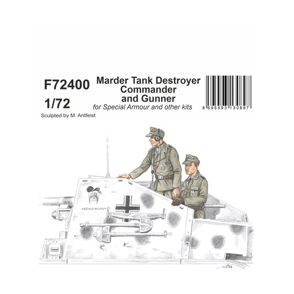 Marder Tank Destroyer Commander and Gunner, 1/72 - CMK 129-F72400