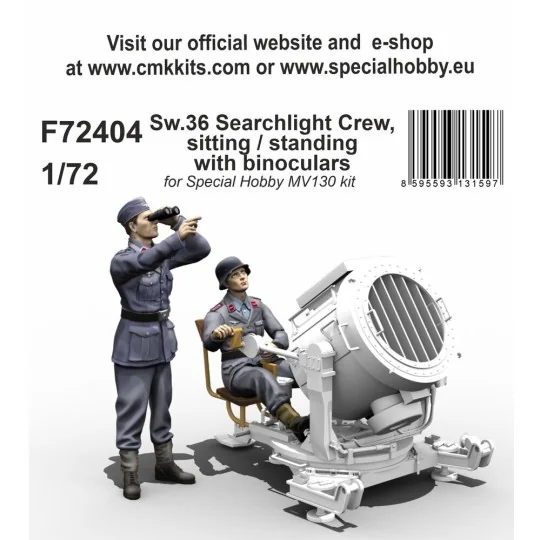 Sw.36 Searchlight Crew, sitting / standing with binoculars, 1/72 - ...