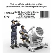 Sw.36 Searchlight Crew, sitting / standing with binoculars, 1/72 - ...