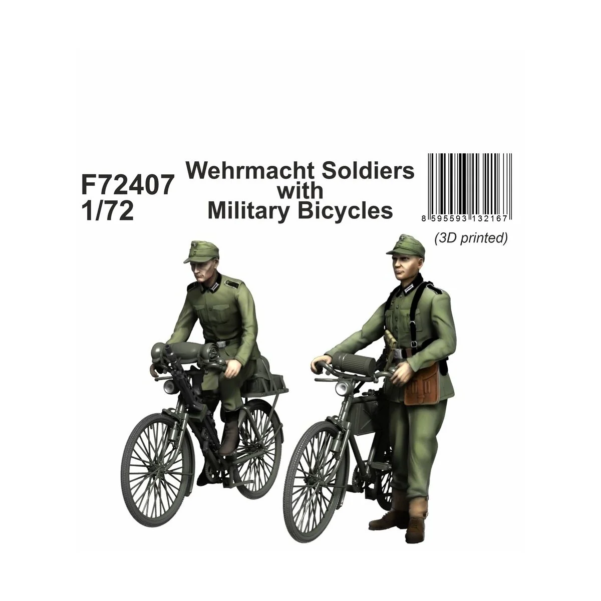 Wehrmacht Soldiers with Military Bicycles, 1/72 - CMK 129-F72407 Wehrmacht Soldiers with Military Bicycles, 1/72 - CMK 129-F72407