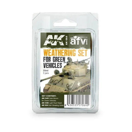 GREEN VEHICLES WEATHERING SET - AK Interactive AK064