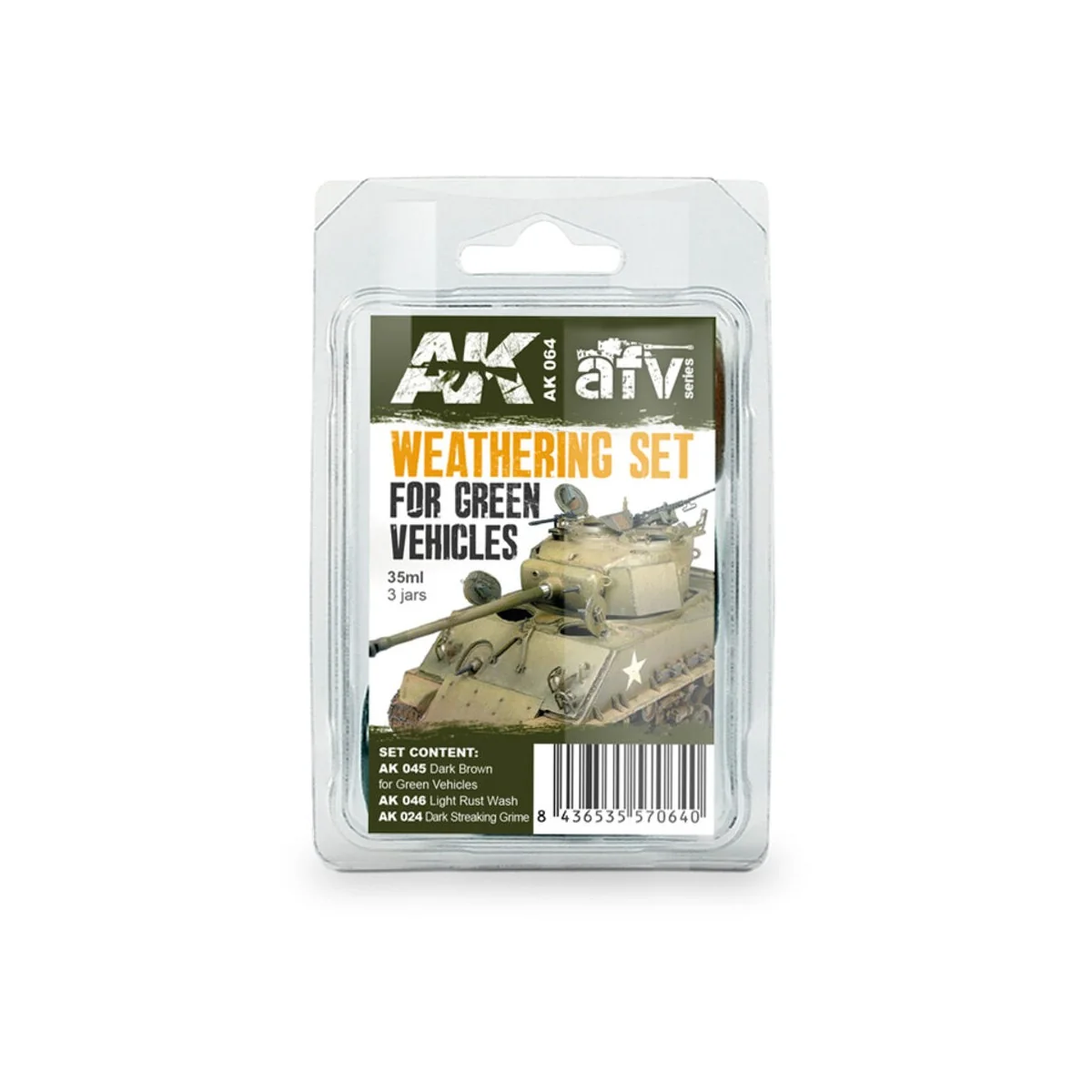 GREEN VEHICLES WEATHERING SET - AK Interactive AK064