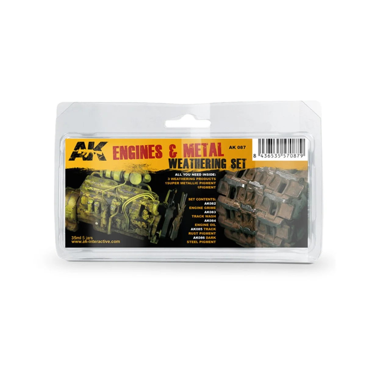 ENGINES AND METAL WEATHERING SET - AK Interactive AK087