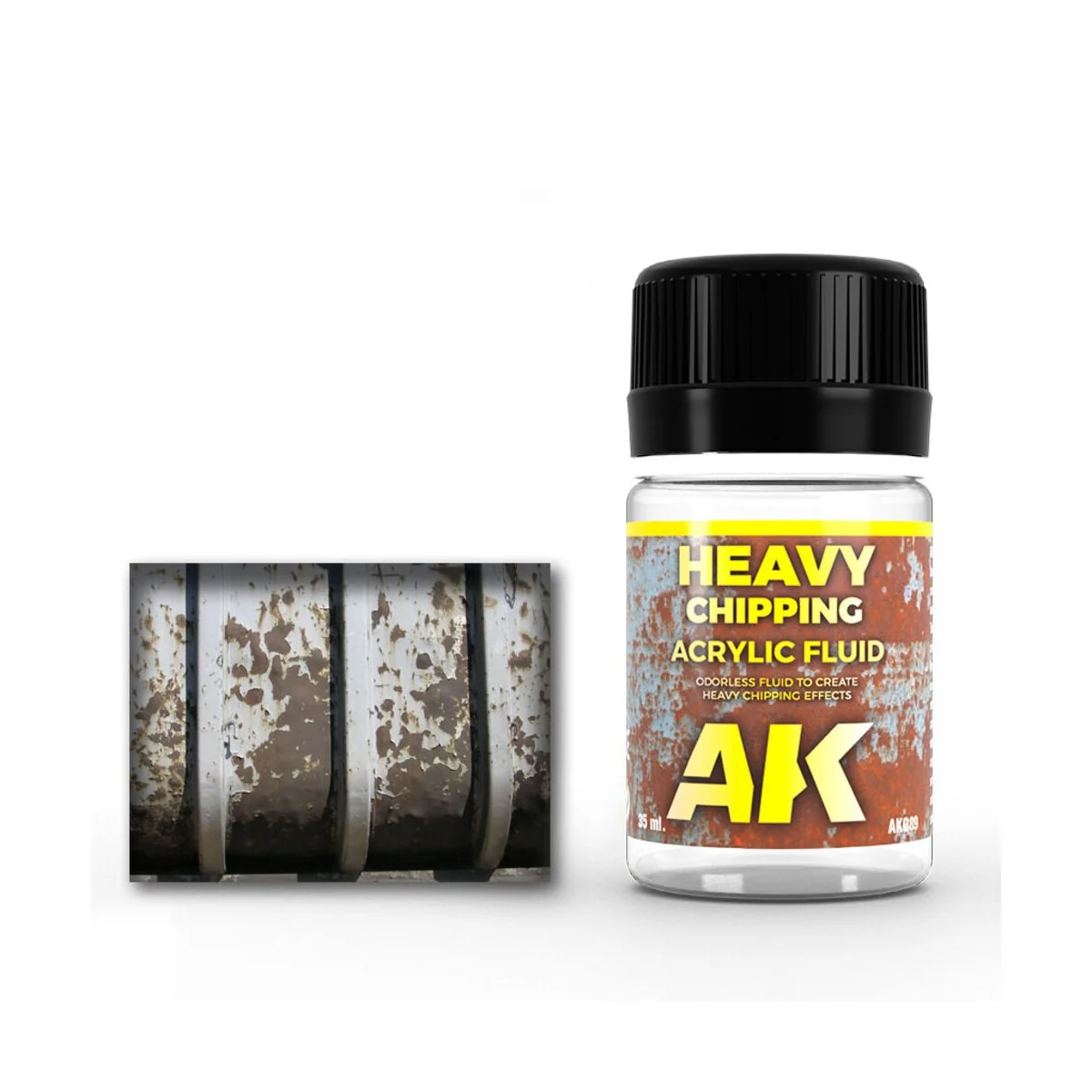 HEAVY CHIPPING EFFECTS ACRYLIC FLUID - AK Interactive AK089
