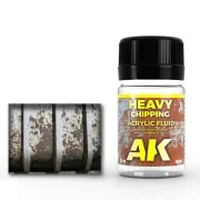 HEAVY CHIPPING EFFECTS ACRYLIC FLUID - AK Interactive AK089 HEAVY CHIPPING EFFECTS ACRYLIC FLUID - AK Interactive AK089