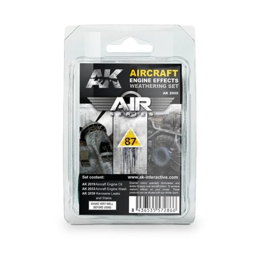 AIRCRAFT ENGINE WEATHERING SET - AK Interactive AK2000