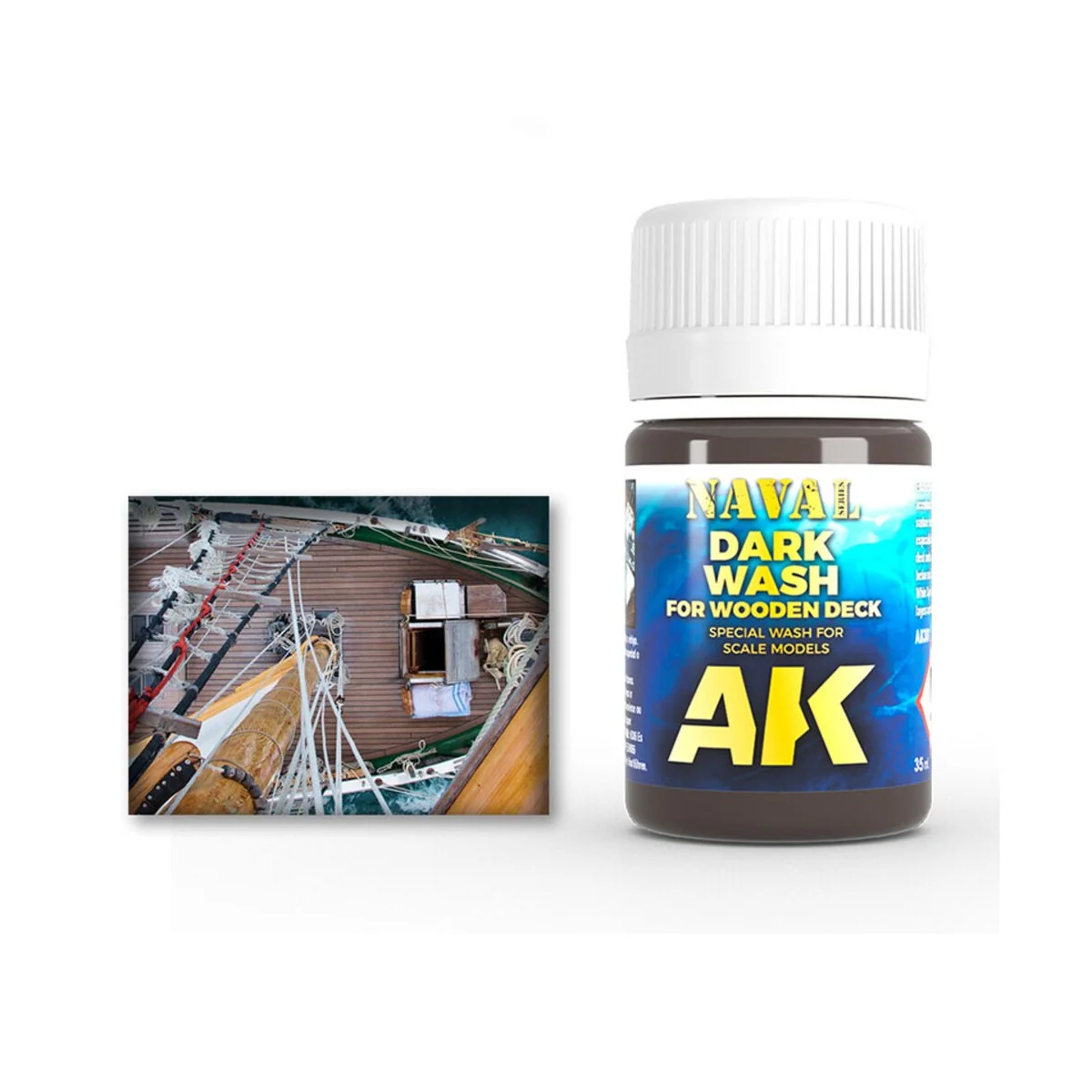 DARK WASH FOR WOOD DECKS - AK Interactive AK301 DARK WASH FOR WOOD DECKS - AK Interactive AK301