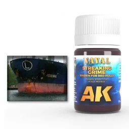 BROWN STREAKING GRIME FOR RED HULLS - AK Interactive AK304