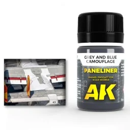 Paneliner for grey and blue camouflage 35ml - AK Interactive AK2072