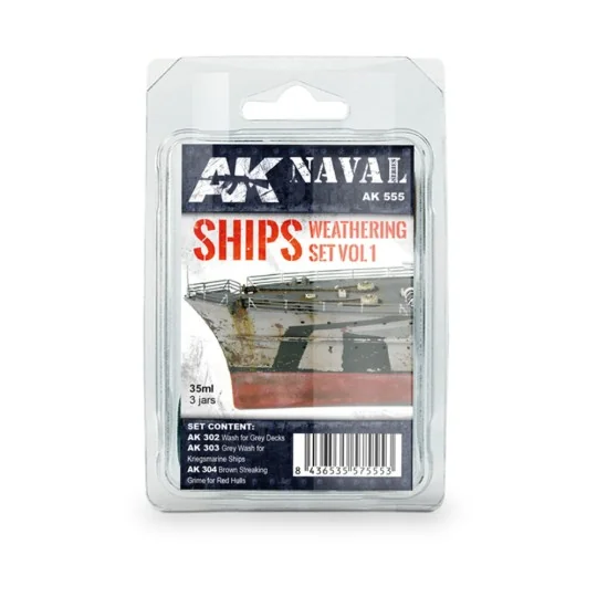 SHIPS VOL.1 WEATHERING SET - AK Interactive AK555 SHIPS VOL.1 WEATHERING SET - AK Interactive AK555