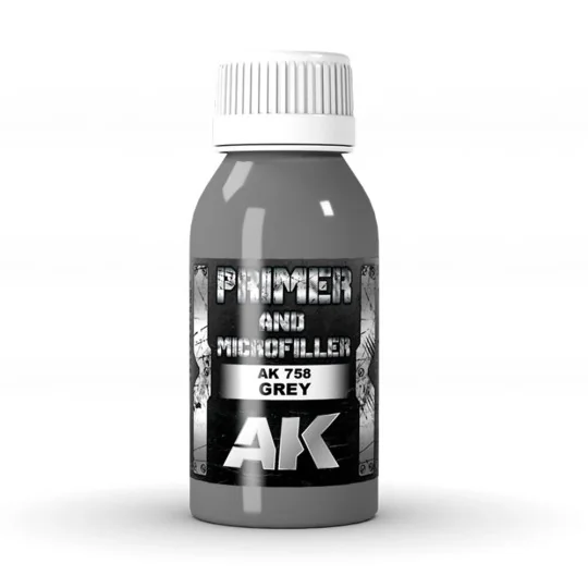 GREY PRIMER AND MICROFILLER 100 ml - AK Interactive AK758 GREY PRIMER AND MICROFILLER 100 ml - AK Interactive AK758