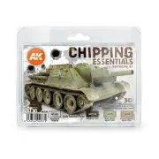 CHIPPING ESSENTIALS WEATHERING SET - AK Interactive AK138