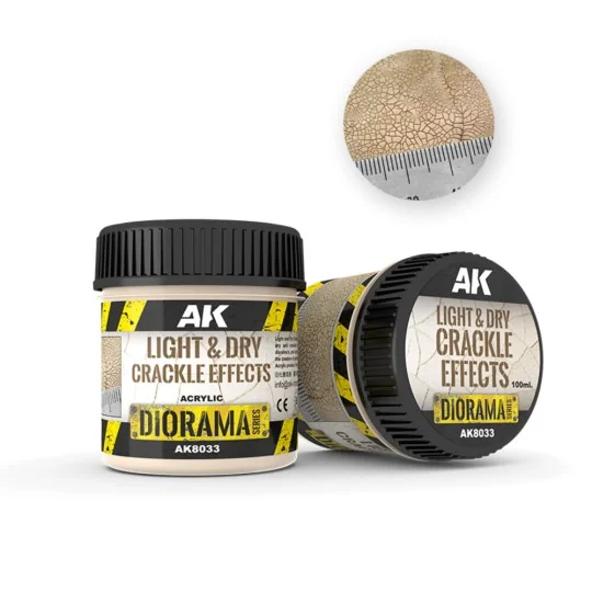 LIGHT & DRY CRACKLE EFFECTS - 100ml (Acrylic) - AK Interactive AK8033