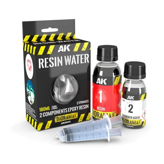 RESIN WATER 2-COMPONENTS EPOXY RESIN - 180ml - AK Interactive AK8044