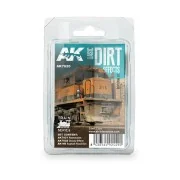 BASIC DIRT EFFECTS WEATHERING SET TRAIN SERIES - AK Interactive AK7020 BASIC DIRT EFFECTS WEATHERING SET TRAIN SERIES - AK Interactive AK7020