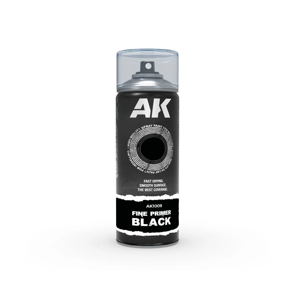 Fine Primer Black - Spray 400ml (Includes 2 nozzles) - AK Interacti...