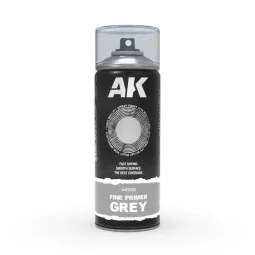Fine Primer Grey - Spray 400ml (Includes 2 nozzles) - AK Interactiv...