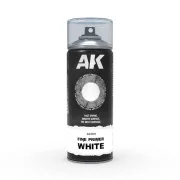 Fine Primer White - Spray 400ml (Includes 2 nozzles) - AK Interacti...