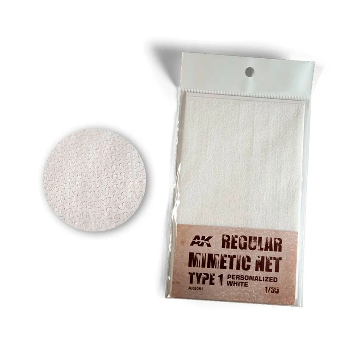 REGULAR CAMOUFLAGE NET Type 1 PERSONALIZED WHITE - AK Interactive A...