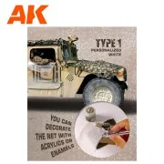 REGULAR CAMOUFLAGE NET Type 1 PERSONALIZED WHITE - AK Interactive A...