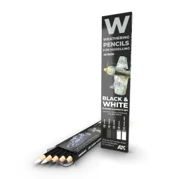 WATERCOLOR PENCIL SET BLACK AND WHITE SET - AK Interactive AK10039