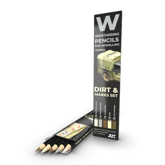 WATERCOLOR PENCIL SET SPLASHES, DIRT AND STAINS SET - AK Interactiv...