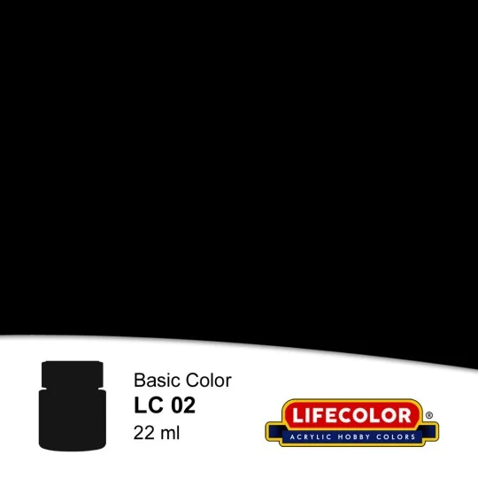 Matt Black 22 ml - Lifecolor NLC02