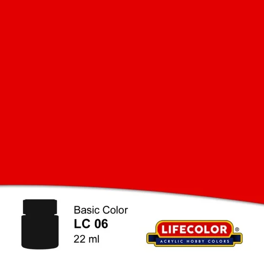 Matt Red 22 ml - Lifecolor NLC06 Matt Red 22 ml - Lifecolor NLC06
