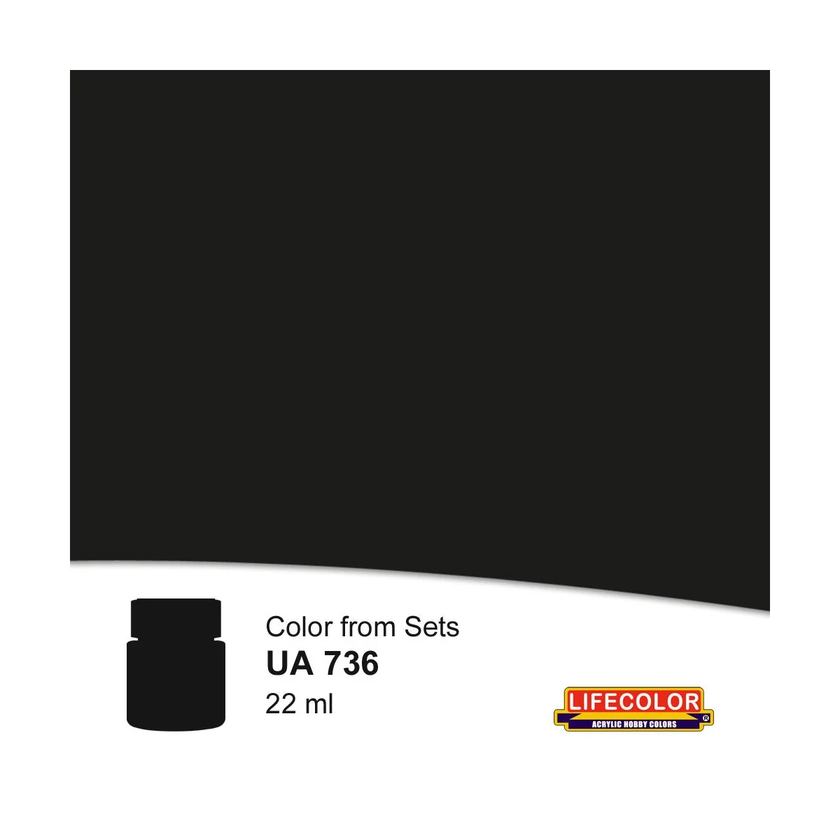 Burned Black 22 ml - Lifecolor NUA736 Burned Black 22 ml - Lifecolor NUA736