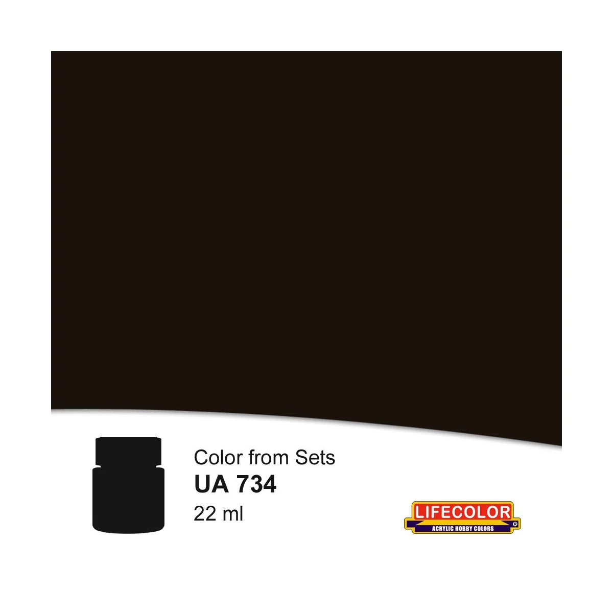 Worn Black 22 ml - Lifecolor NUA734