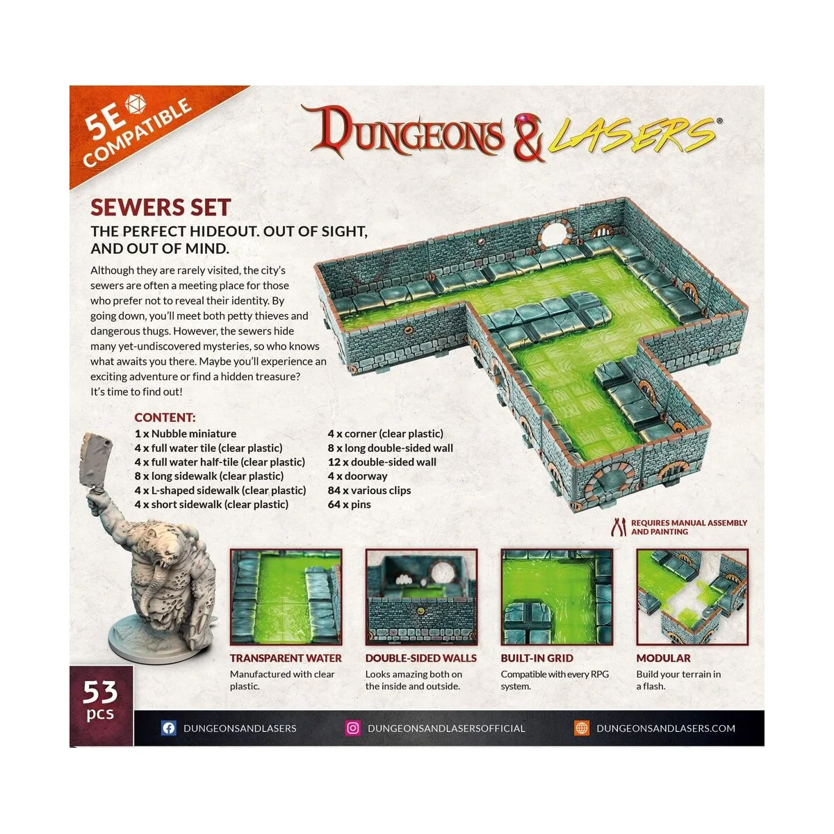 Dungeons & Lasers Starter Set: SEWERS - Archon Studio DNL0044