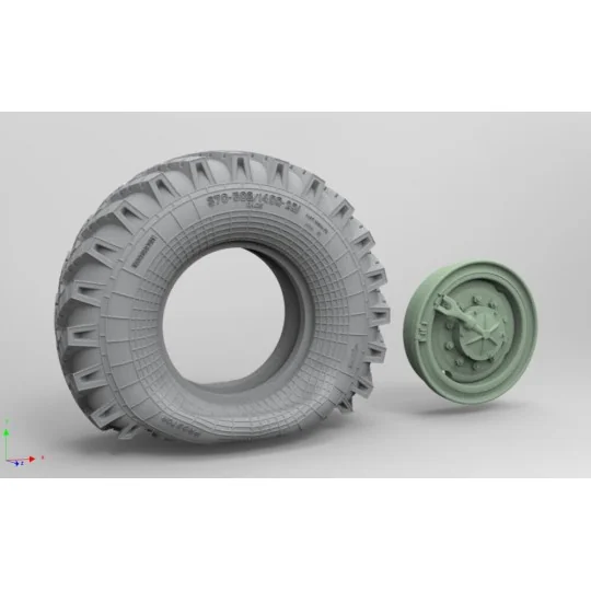 URAL 4320 3D FLAT TIRE×4, 1/48 - Toucan Model TC3D016