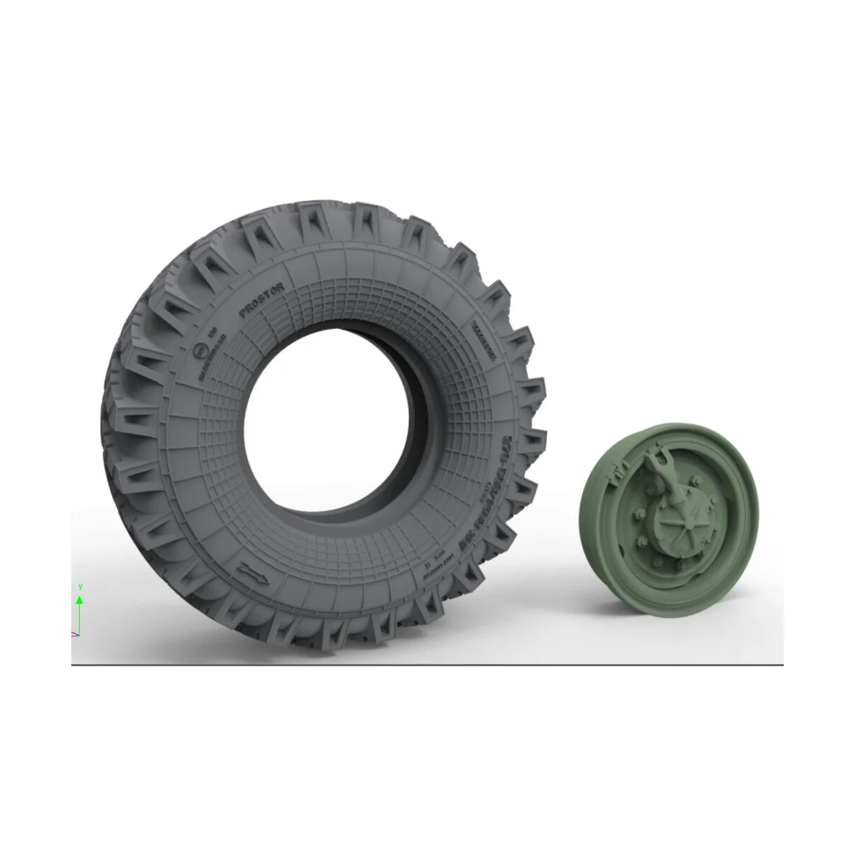 URAL 4320 3D GRAVITY TIRE×6, 1/48 - Toucan Model TC3D015